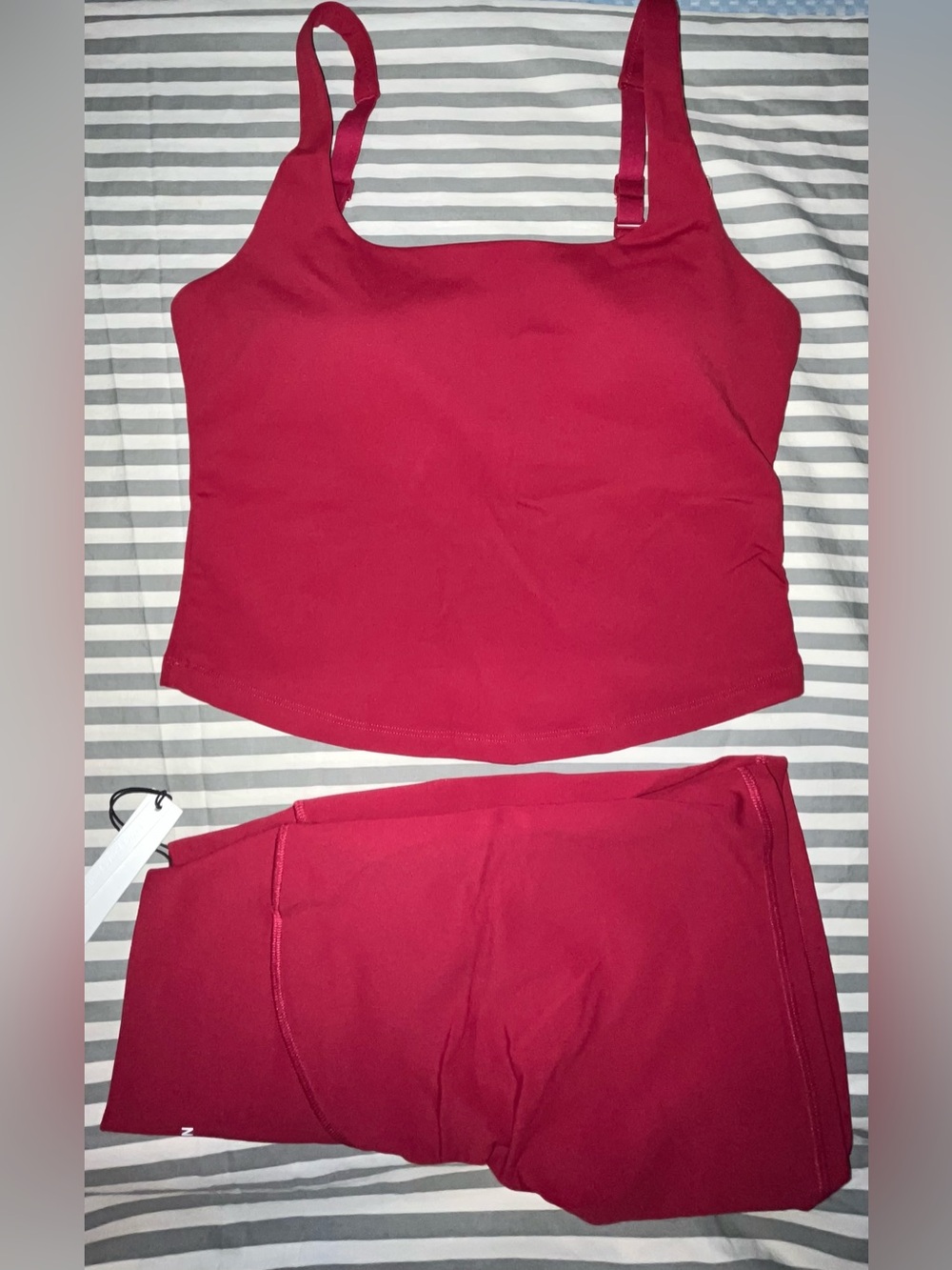 Paragon Fitwear Formlux Frame Top + 5" SculptSeam Plus Shorts in Red Size M
